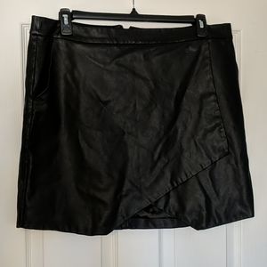 Faux Leather Skirt